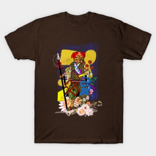 Doggie warrior holding spear T-Shirt